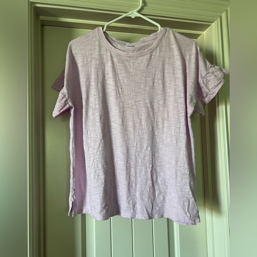Old Navy lilac ruffle sleeve top
